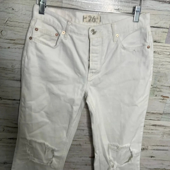 We the free people white size 26 cropped distressed jeans - Picture 8 of 8